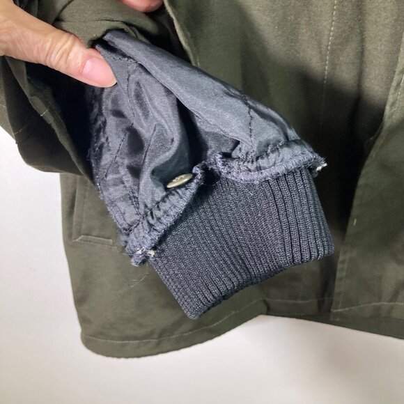 Vintage Odeva Slovakia Insulated Army Jacket Green Black L Polyester - Picture 7 of 11